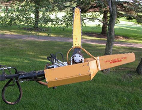 chainsaw holder for skid steer|skid steer limb saw attachment.